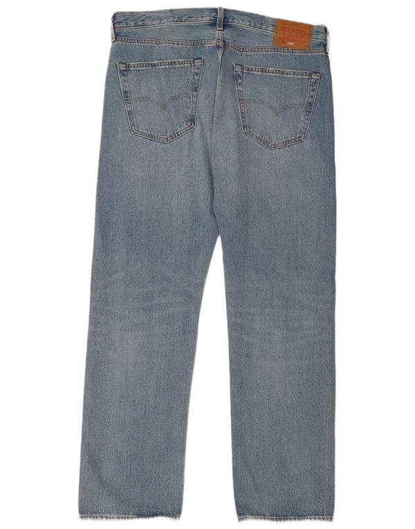 Levi's Mens 501 Straight Jeans W36 L32 Blue Patchwork Cotton