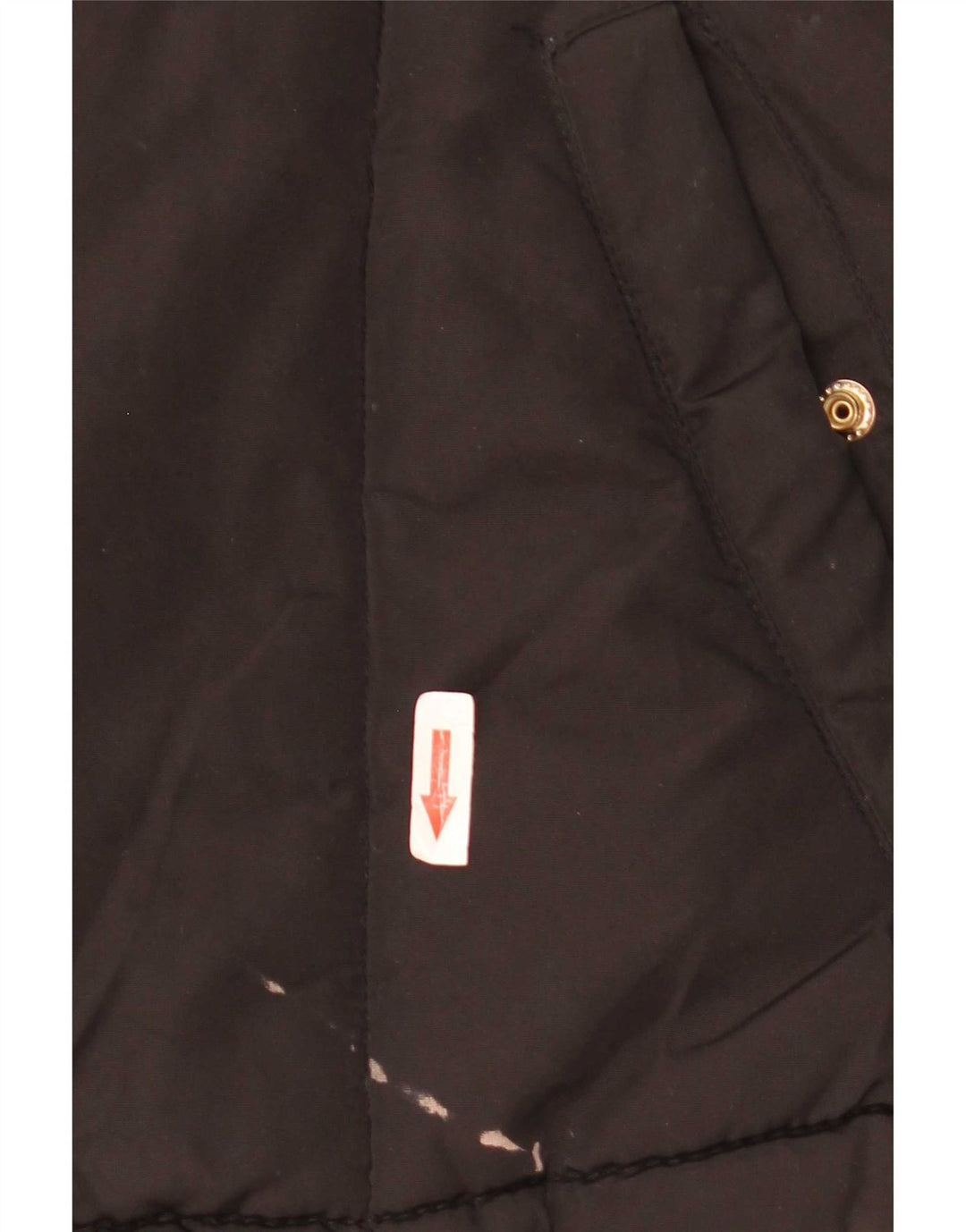 Topshop Womens Hooded Oversized Padded Jacket UK 8 Small Black Polyester