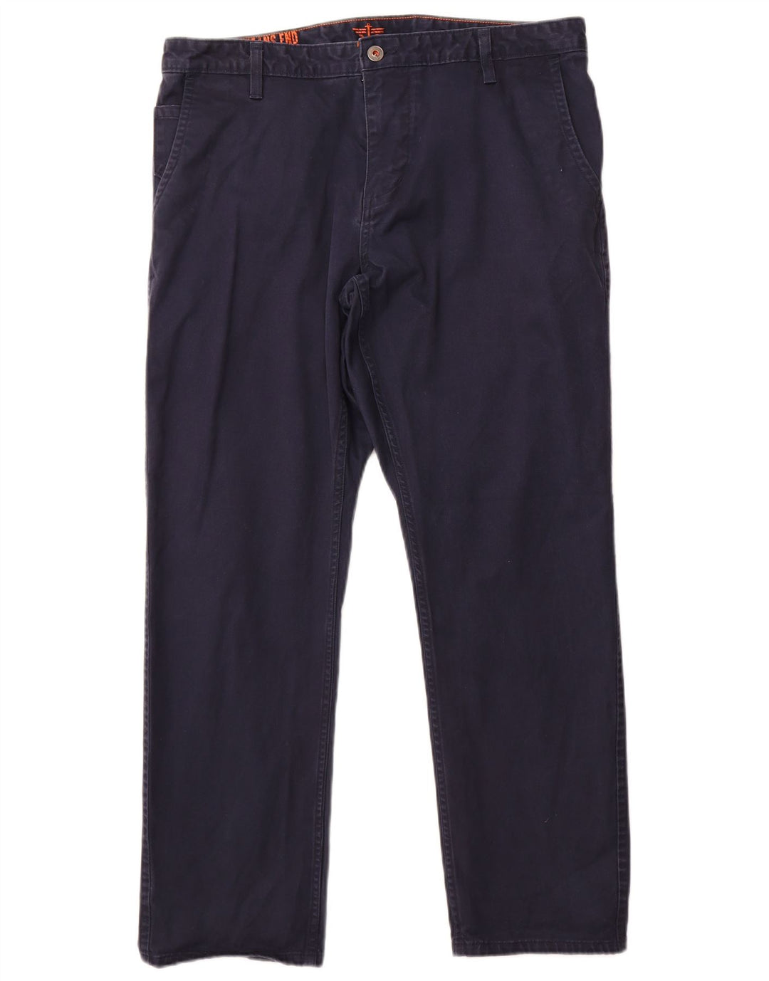 Dockers Mens Straight Chino Trousers W36 L30 Navy Blue Cotton