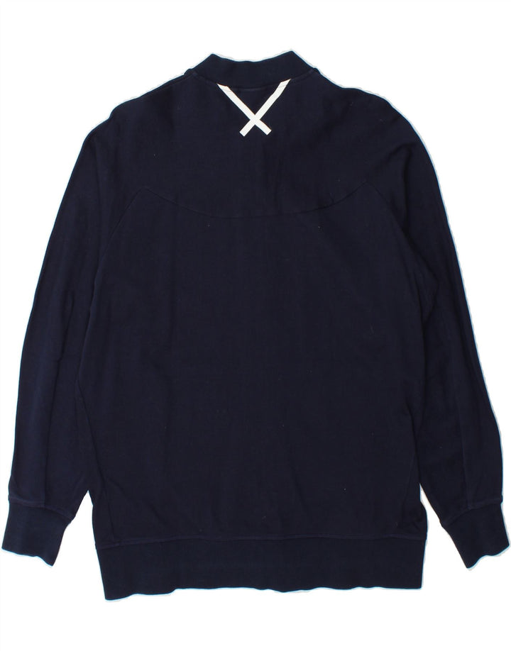 ADIDAS Womens Tracksuit Top Jacket UK 12 Medium Navy Blue Cotton Vintage Adidas and Second-Hand Adidas from Messina Hembry 