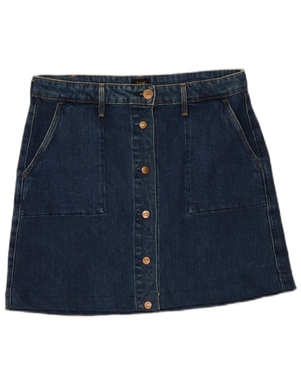LEE Womens Mini Denim Skirt W29 Medium Blue Cotton