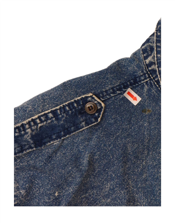 VINTAGE Mens Denim Shirt Medium Blue