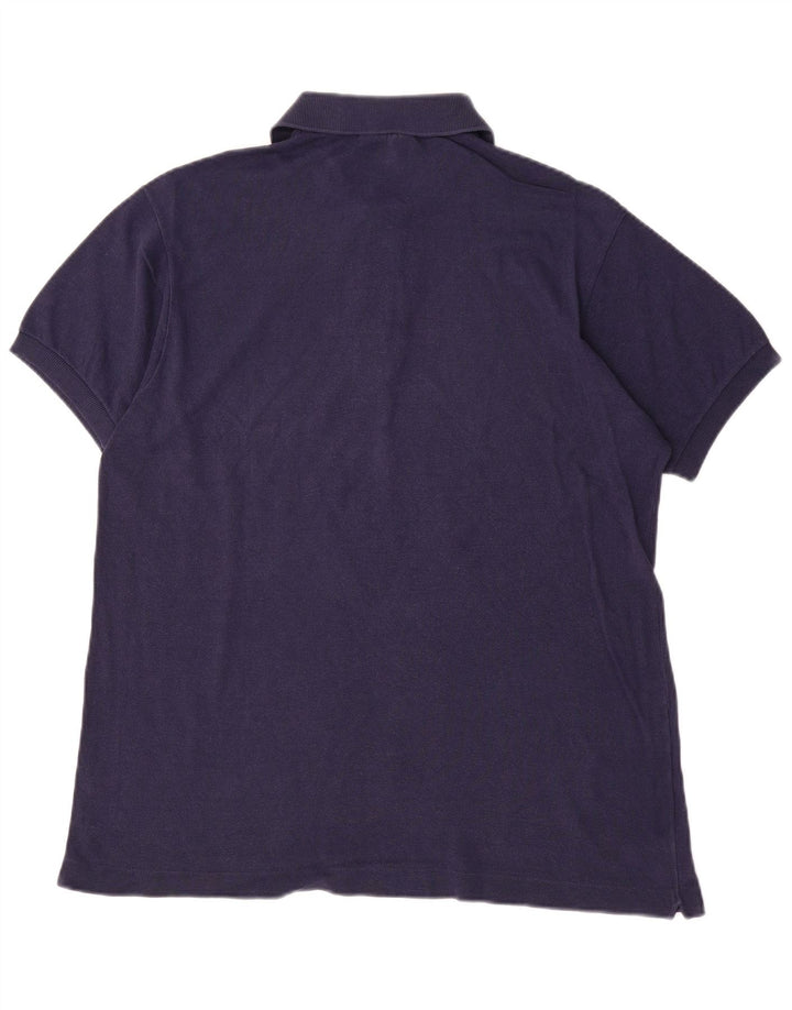 LACOSTE Mens Polo Shirt Size 5 Large Navy Blue Cotton
