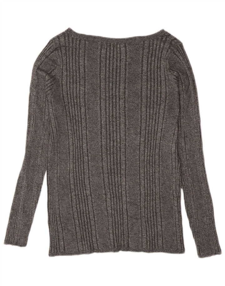 Marks & Spencer Womens Top Long Sleeve UK 18 XL Grey Viscose