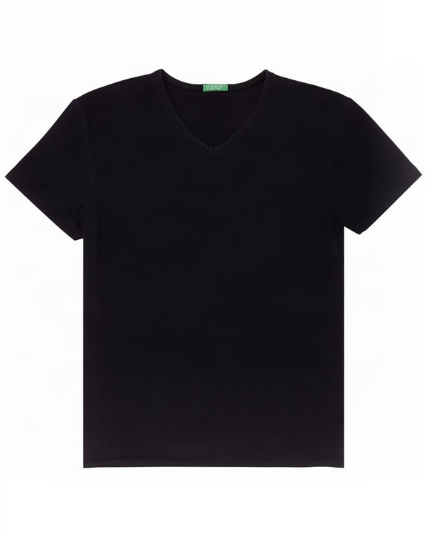 Benetton Womens T-Shirt Top UK 12 Medium Navy Blue