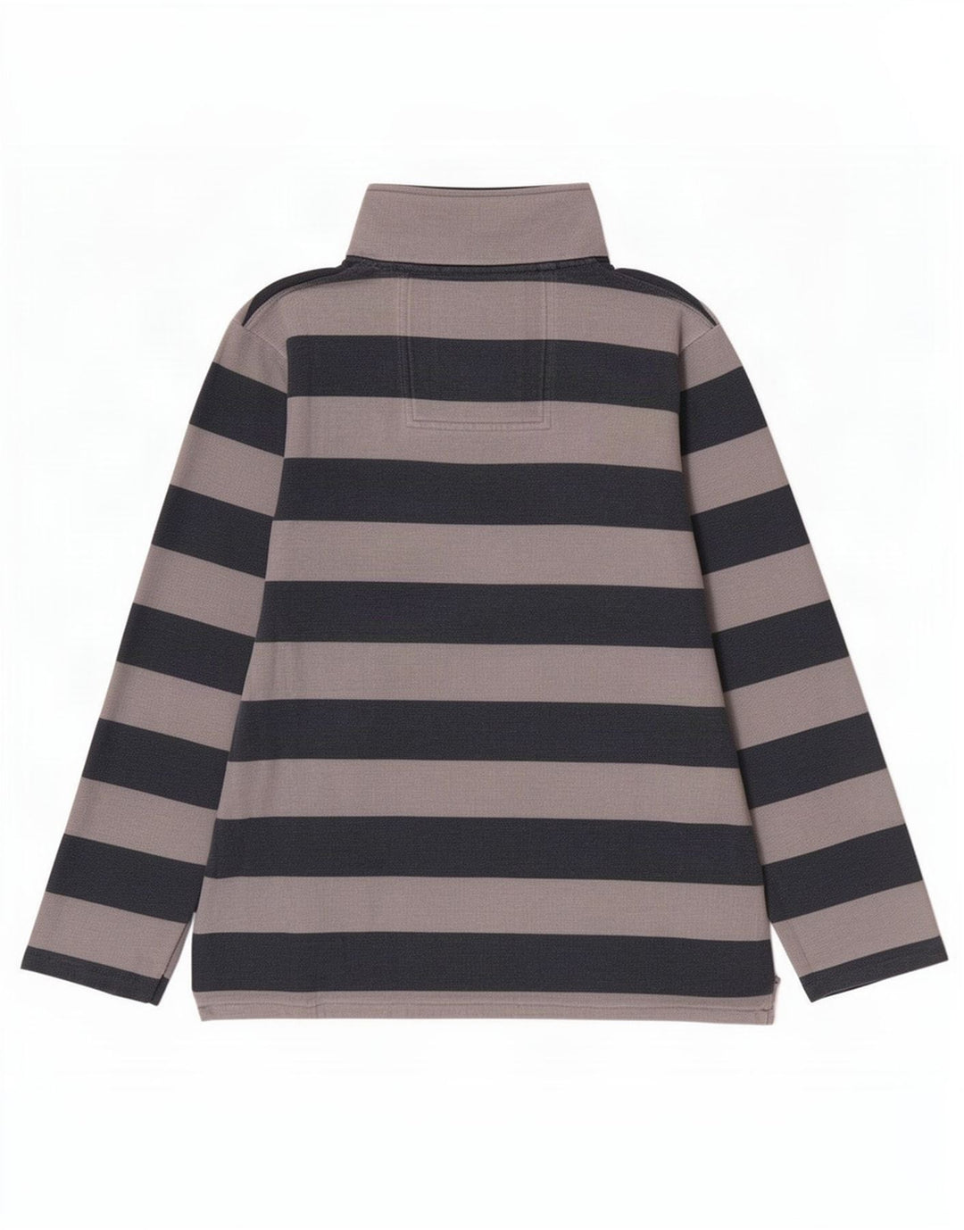 Crew Clothing Mens Zip Neck Sweatshirt Jumper Medium Grey Striped