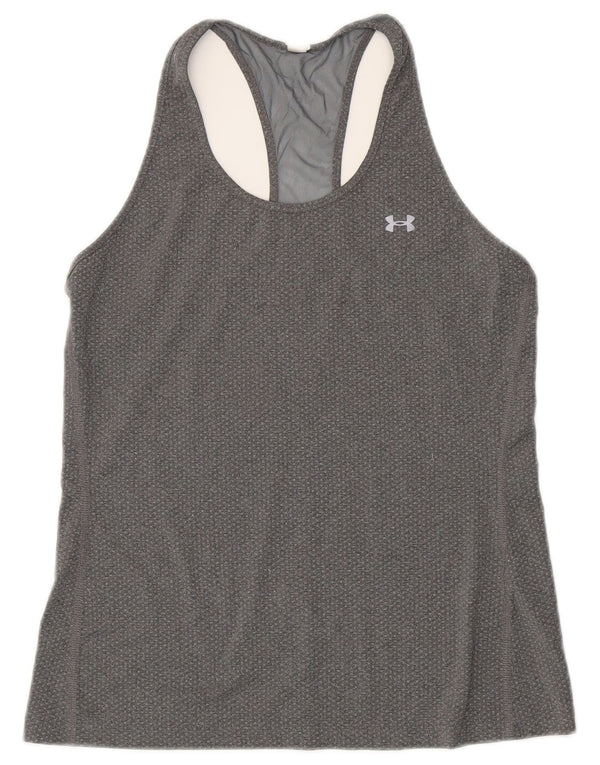 Under Armour Womens Heat Gear Vest Top UK 12 Medium Grey Polyester