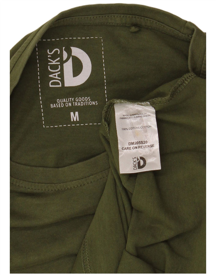 Dack's Mens Graphic T-Shirt Top Medium Khaki Cotton