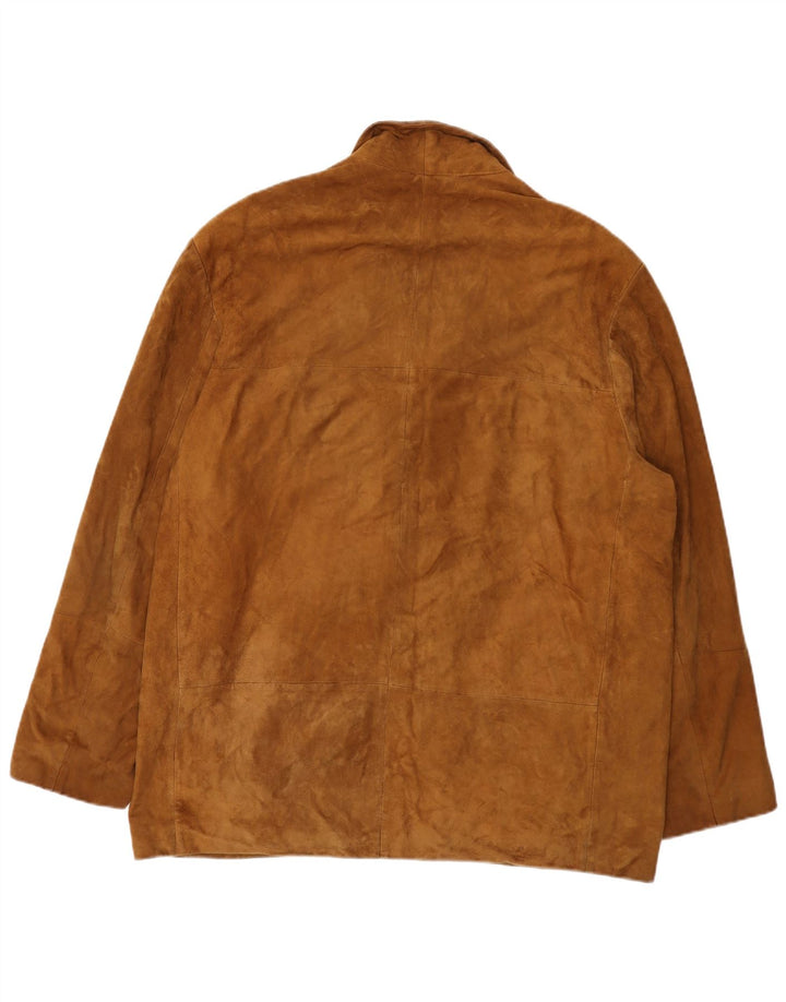 Conbipel Mens Suede Jacket IT 52 Large Beige Leather