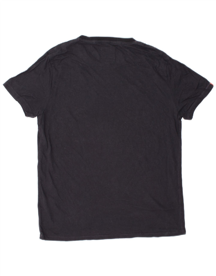 SUPERDRY Mens T-Shirt Top 2XL Navy Blue Cotton