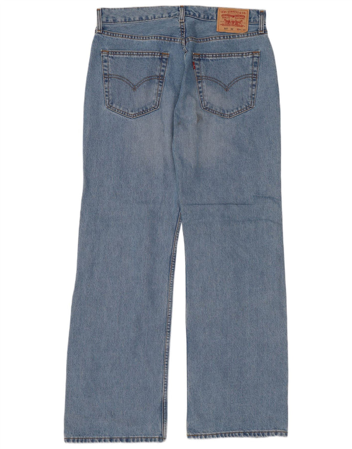 Levi's Mens 527 Bootcut Jeans W34 L32 Blue Cotton