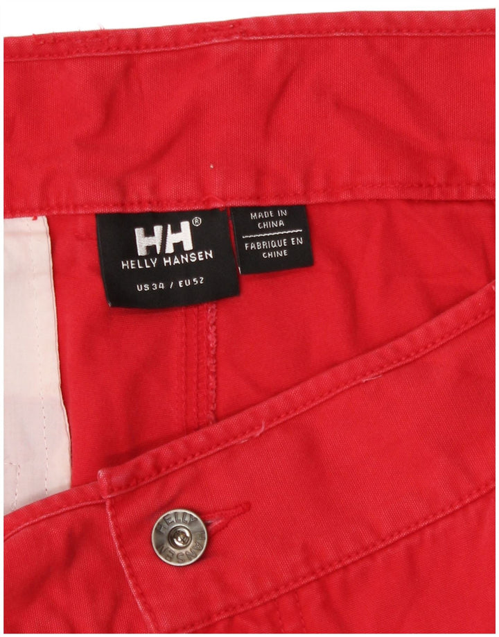 Helly Hansen Mens Chino Shorts W34 Large Red Cotton