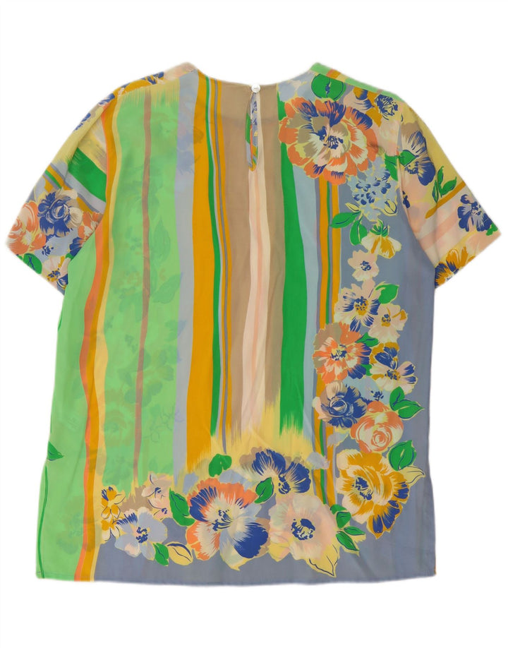 Vintage Womens Blouse Top UK 14 Large Multicoloured Floral