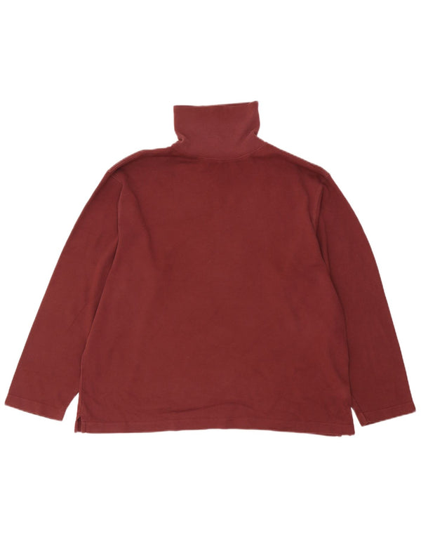 Marks & Spencer Womens Oversized Top Long Sleeve UK 16 Large Burgundy