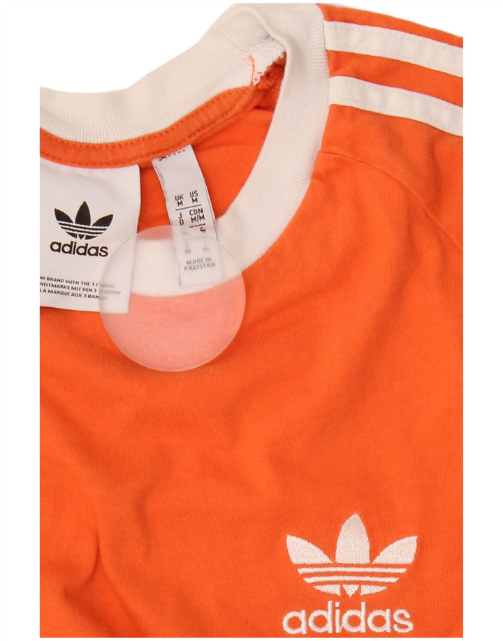Adidas Mens T-Shirt Top Medium Orange