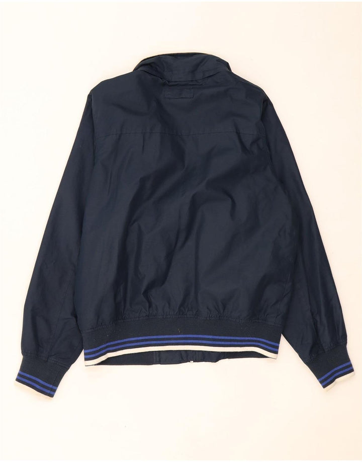 KAPPA Womens Oversized Bomber Jacket UK 10 Small Navy Blue Polyester
