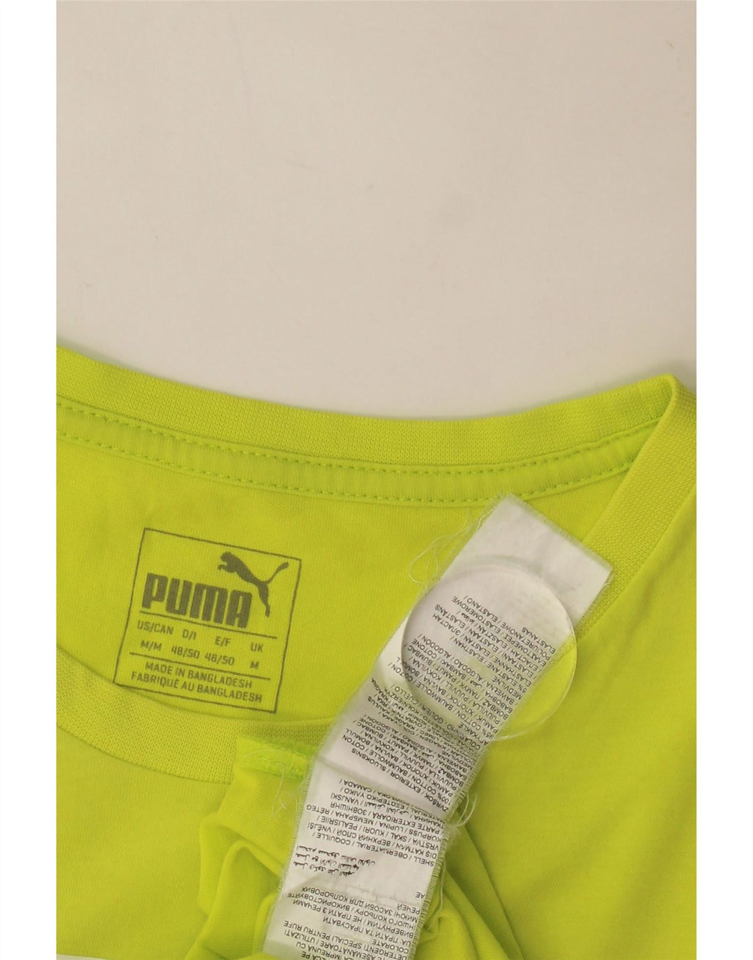 PUMA Mens Graphic T-Shirt Top Medium Green Cotton