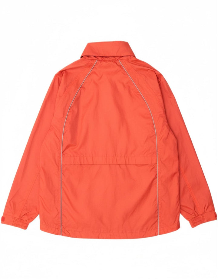 PACO Womens Hooded Rain Jacket UK 14 Medium Orange Nylon