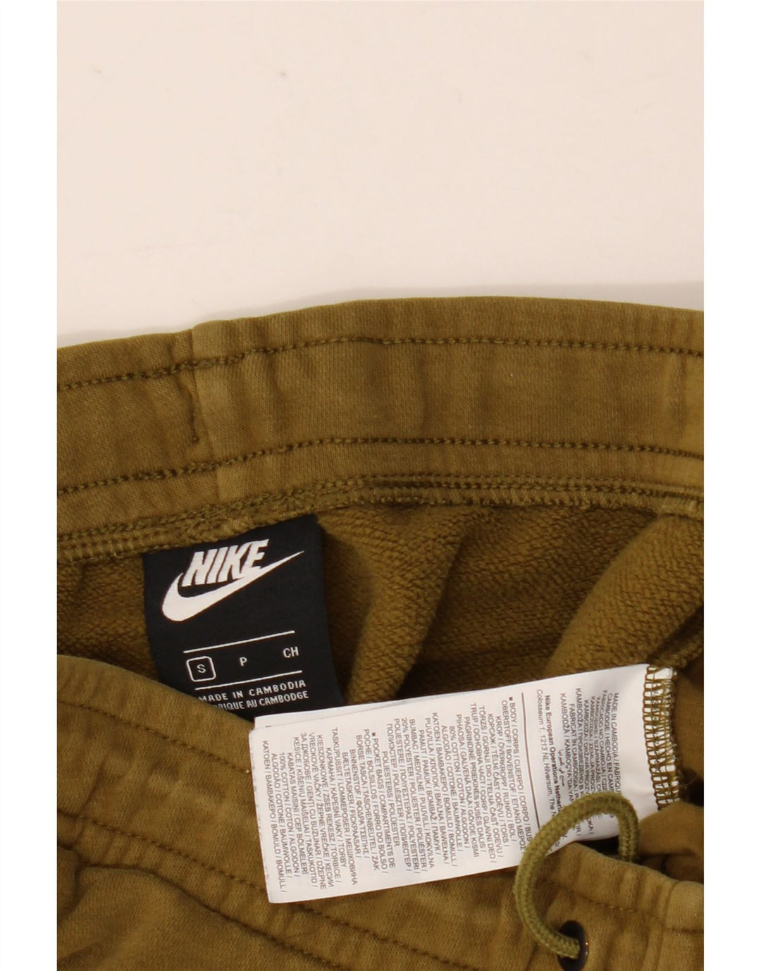 Nike Mens Tracksuit Trousers Joggers Small  Khaki Cotton