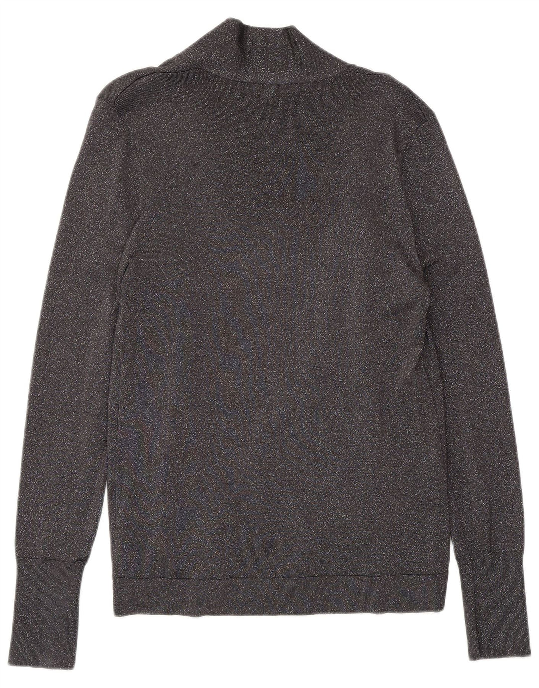 HOBBS Womens V-Neck Jumper Sweater UK 10 Small Grey Flecked Viscose