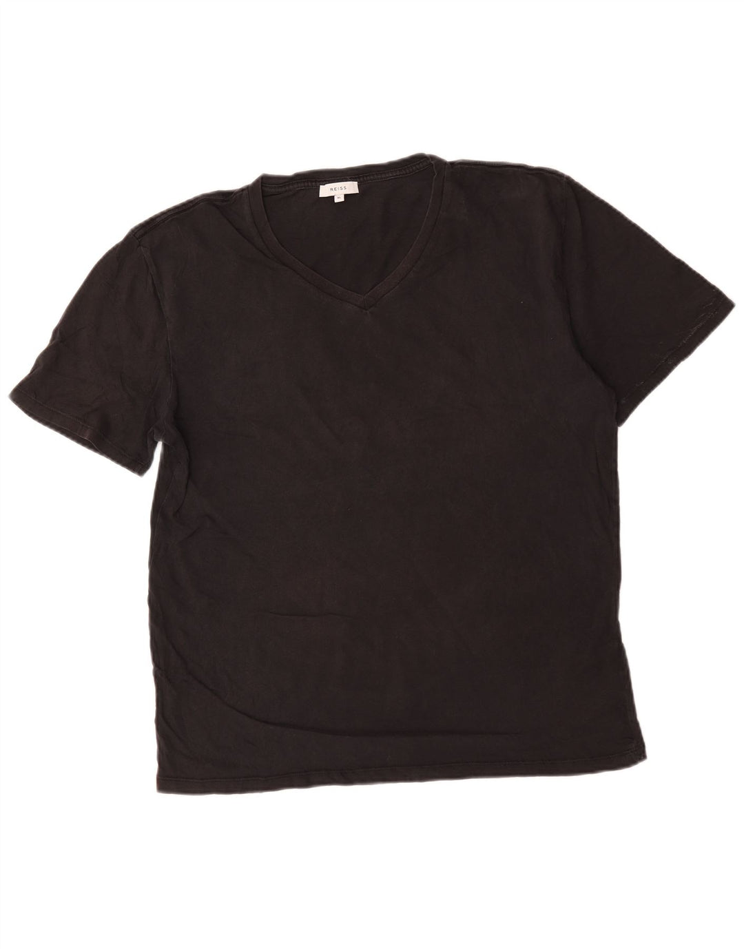 Reiss Mens T-Shirt Top XL Grey Cotton