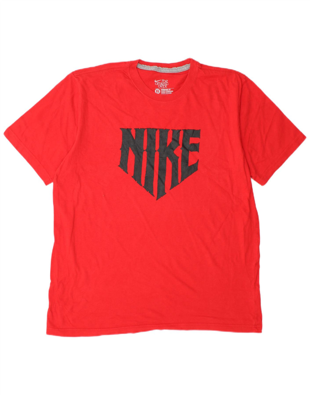 NIKE Mens Coupe Standard Standard Fit Graphic T-Shirt Top XL Red Cotton