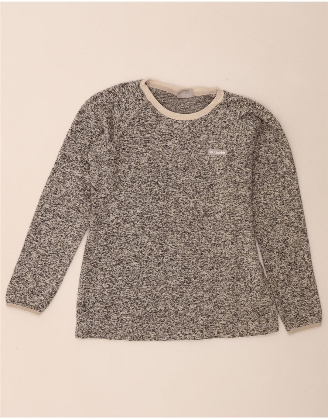 Columbia Womens Top Long Sleeve UK 16 Large Grey Flecked Polyester