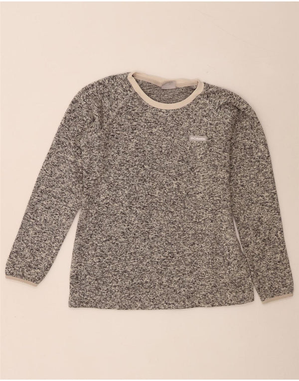 Columbia Womens Top Long Sleeve UK 16 Large Grey Flecked Polyester