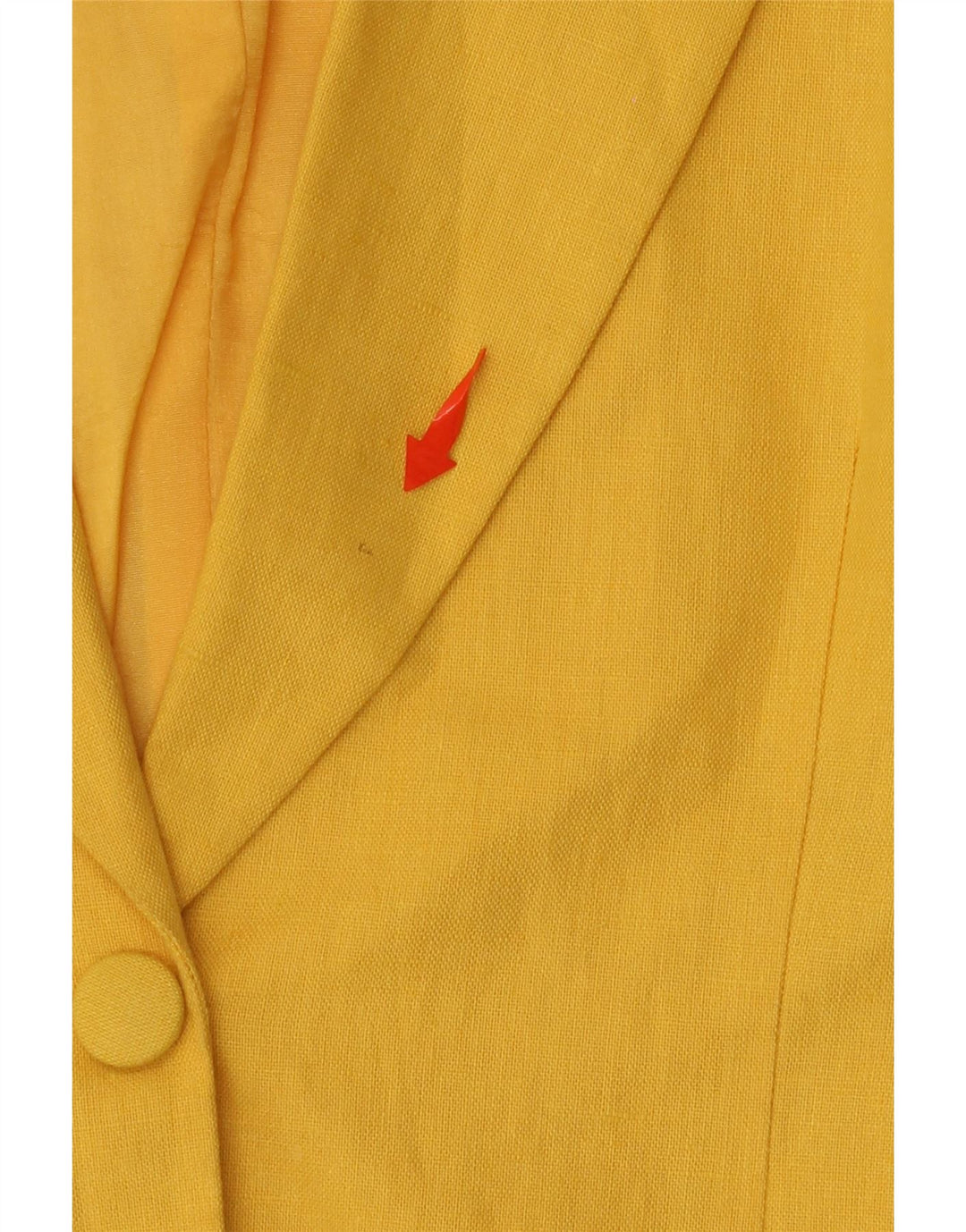 POP 84 Womens 2 Button Blazer Jacket UK 12 Medium Yellow Linen