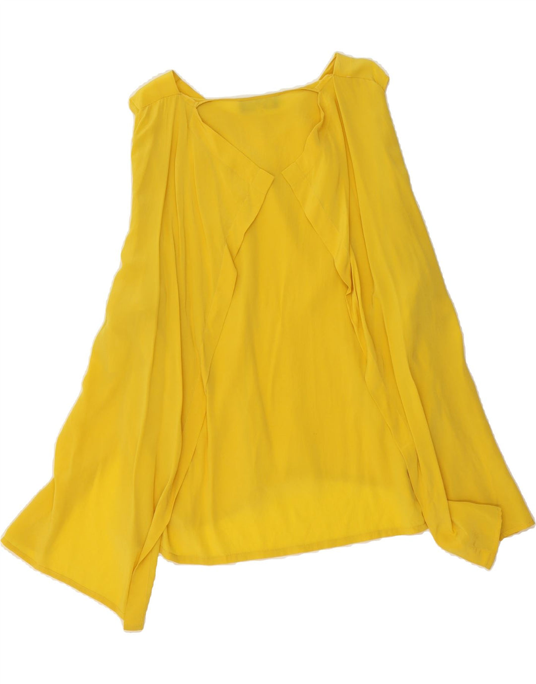 VINTAGE Womens Sleeveless Blouse Top IT 46 Large Yellow Vintage Vintage and Second-Hand Vintage from Messina Hembry 