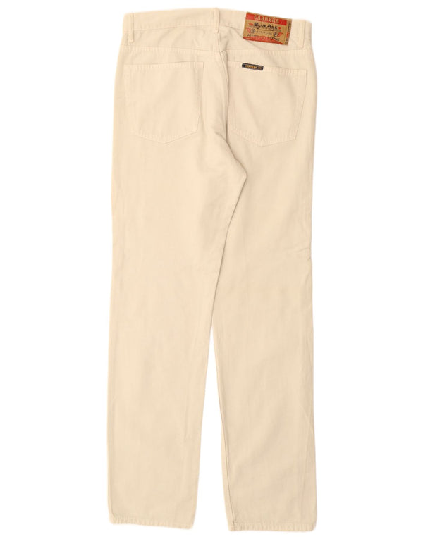 CARRERA Mens Straight Casual Trousers IT 48 Medium W32 L33 Beige Cotton