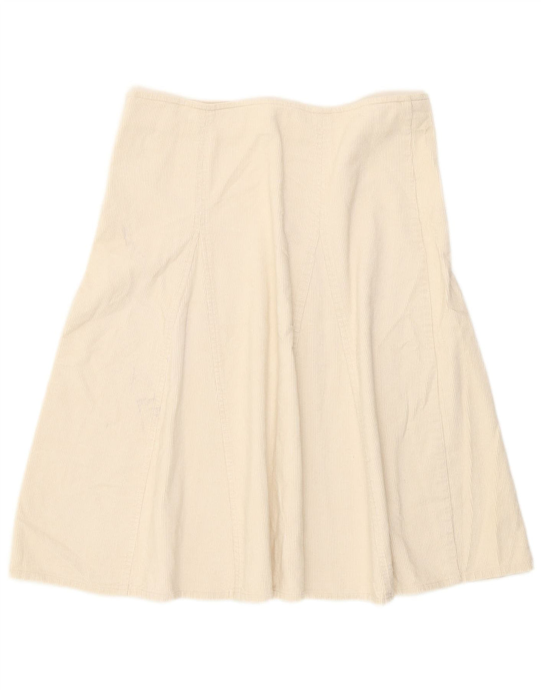 Zara Womens Corduroy Skirt Medium W28  White Cotton