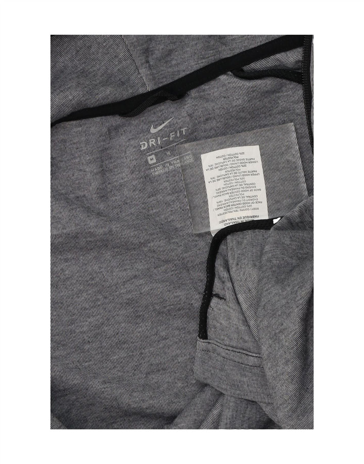 NIKE Womens Dri Fit Zip Hoodie Sweater UK 12 Medium Grey Polyester Vintage Nike and Second-Hand Nike from Messina Hembry 