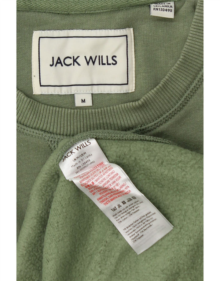 Jack Wills Mens Sweatshirt Jumper Medium Green Cotton