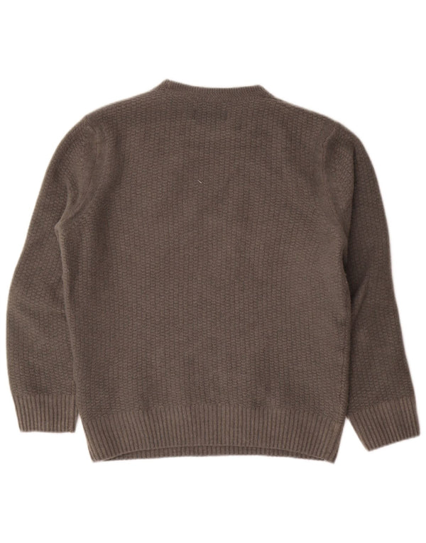 Barbour Boys Crew Neck Jumper Sweater 11-12 Years Medium Grey Wool