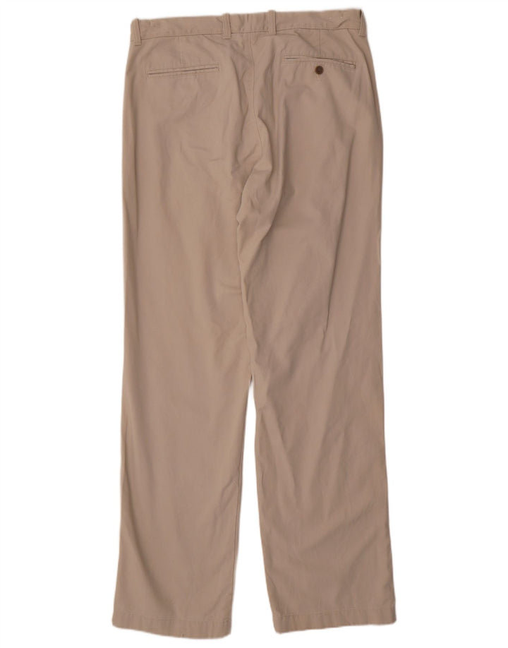 J. Crew Mens Straight Regular Fit Chino Trousers W34 L34 Beige Cotton