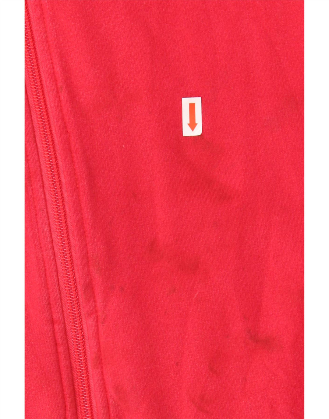 ADIDAS Womens Tracksuit Top Jacket UK 12 Medium Red Cotton