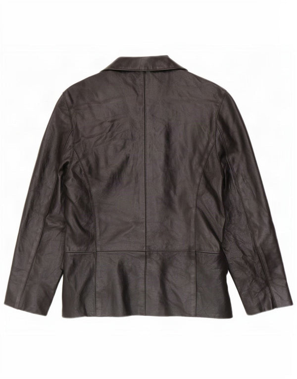 Vintage Womens Leather Jacket UK 10 Small Black