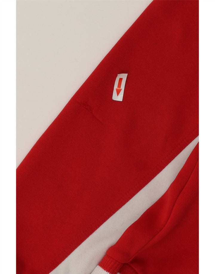 Puma Womens Tracksuit Top Jacket UK 14 Medium Red Colourblock Polyester