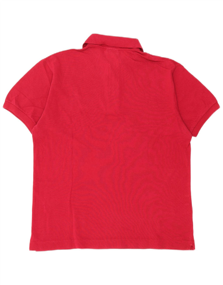 Lacoste Mens Polo Shirt Size 4 Medium Red Cotton