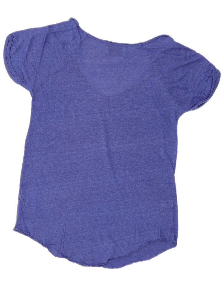 Zara Womens T-Shirt Top UK 14 Medium Blue Flecked
