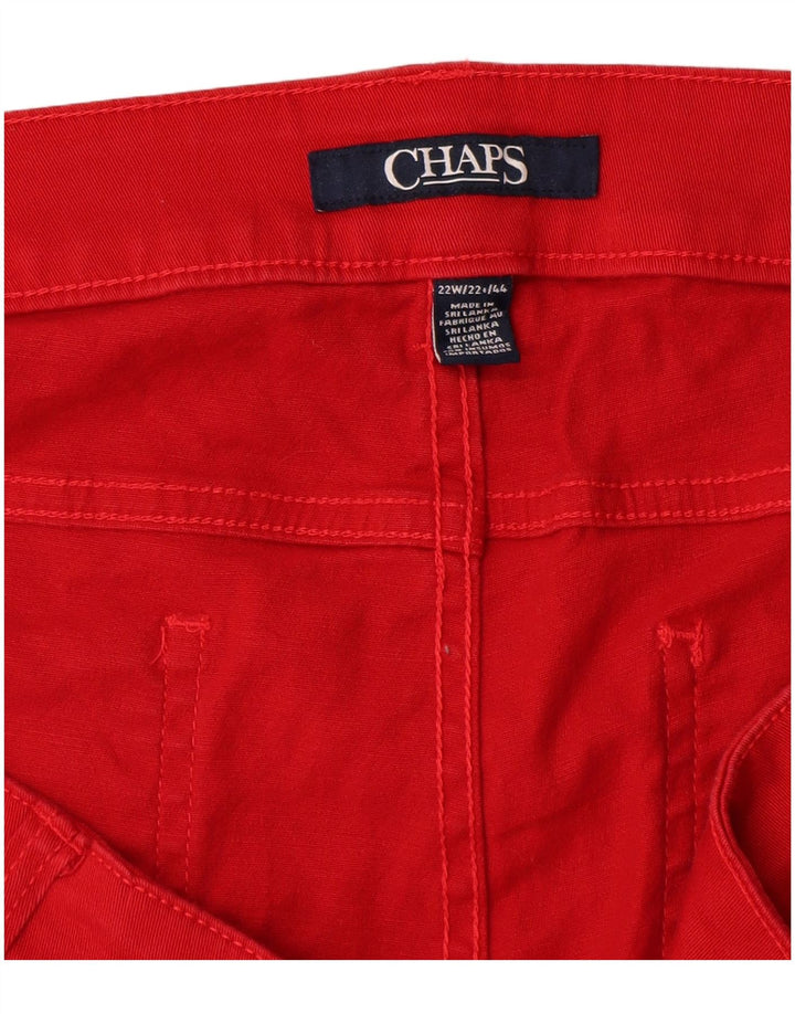 CHAPS Womens Bermuda Casual Shorts US 22 3XL W44 Red Cotton
