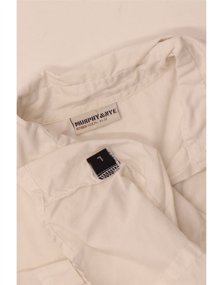 MURPHY & NYE Womens Short Sleeve Shirt UK 14 Large White Cotton