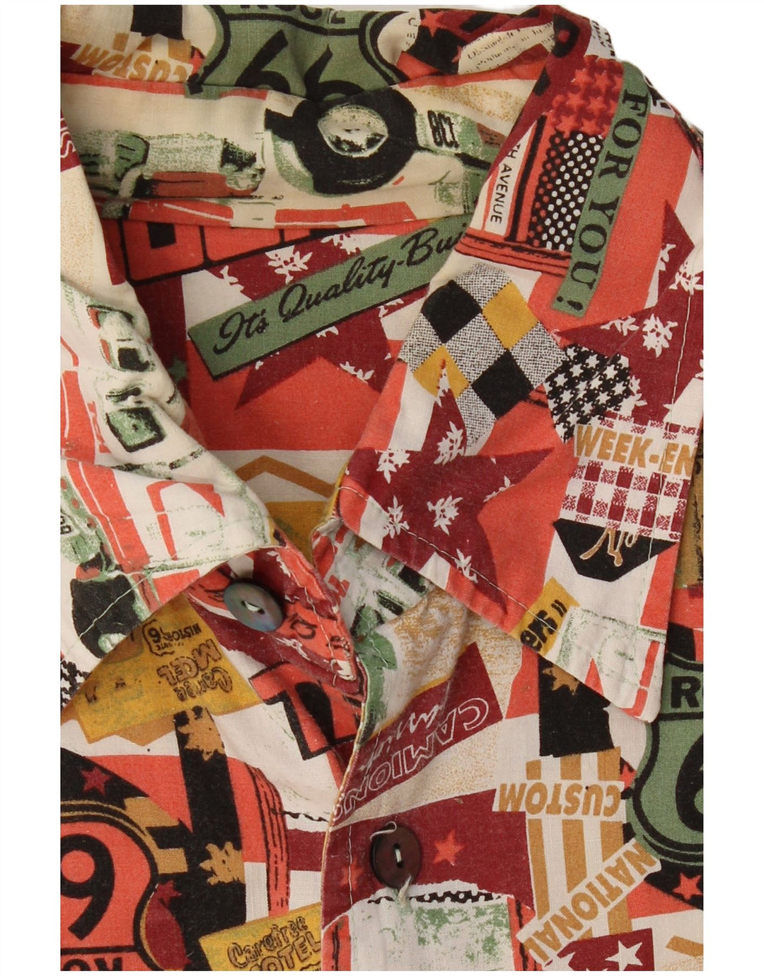 VINTAGE Mens Abstract Pattern Shirt 2XL Multicoloured