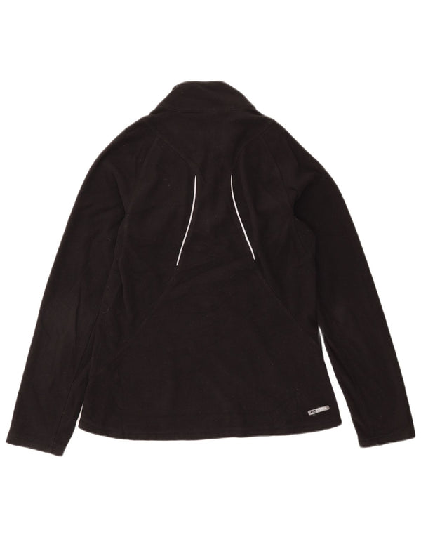 Puma Womens Zip Neck Fleece Jumper UK 12 Medium Black Polyester