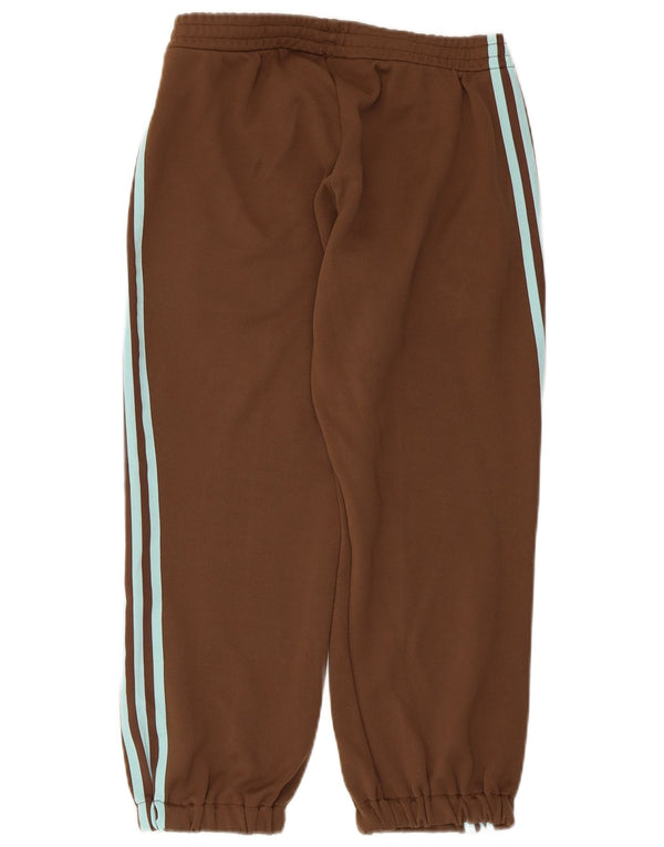 Adidas Girls Tracksuit Trousers Joggers 13-14 Years Brown Polyester