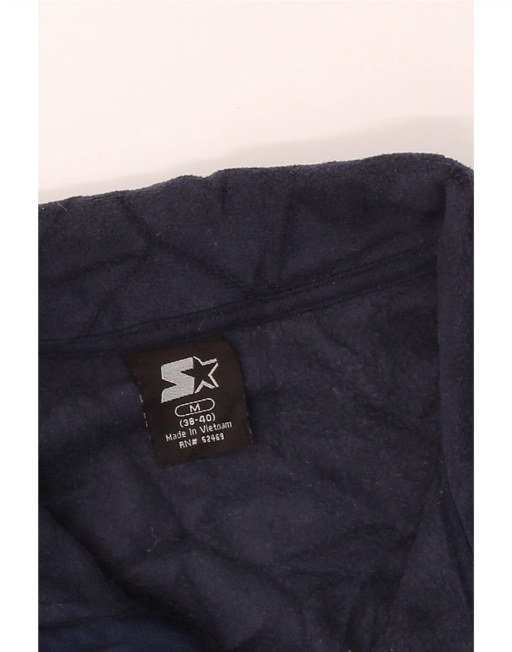 STARTER Mens Fleece Jacket UK 38/40 Medium Navy Blue Polyester Vintage Starter and Second-Hand Starter from Messina Hembry 