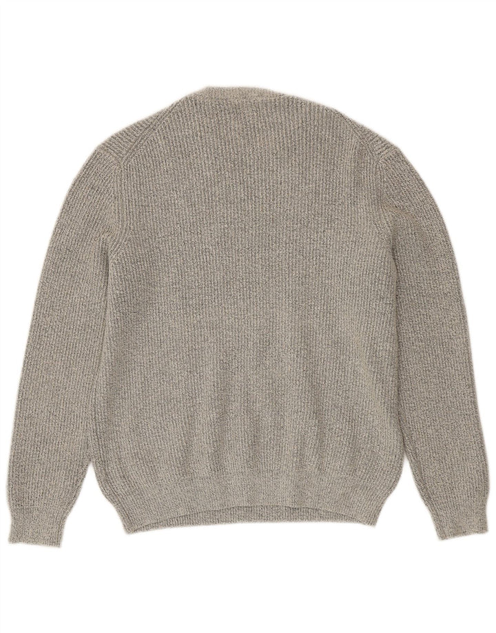 Marks & Spencer Mens Crew Neck Jumper Sweater Large Grey Polyamide