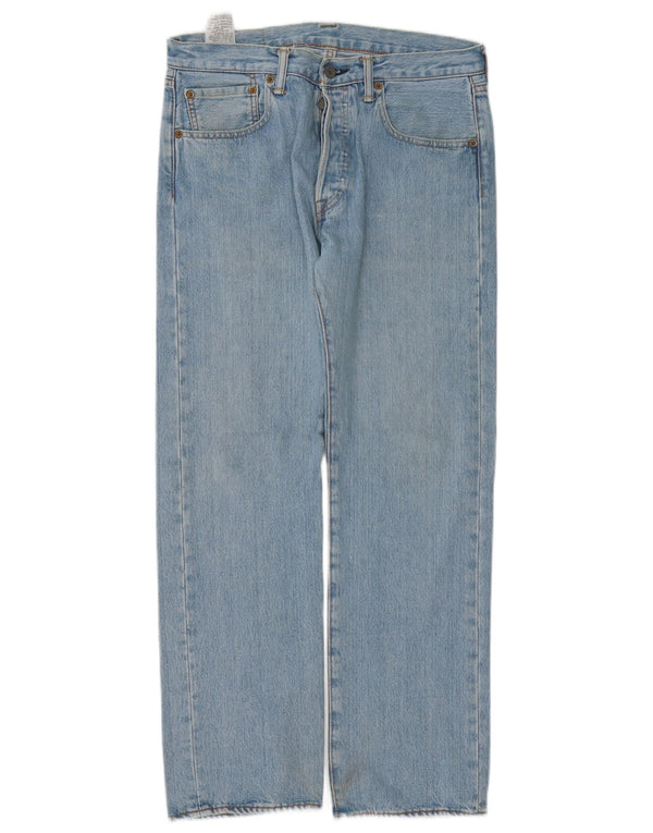Levi's Mens 501 Straight Jeans W32 L30 Blue Cotton