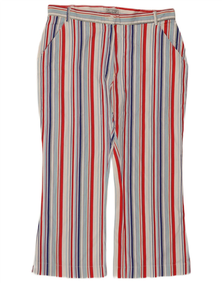 Giani Feroti Womens Cropped Trousers Medium W30 L23 Multicoloured Striped